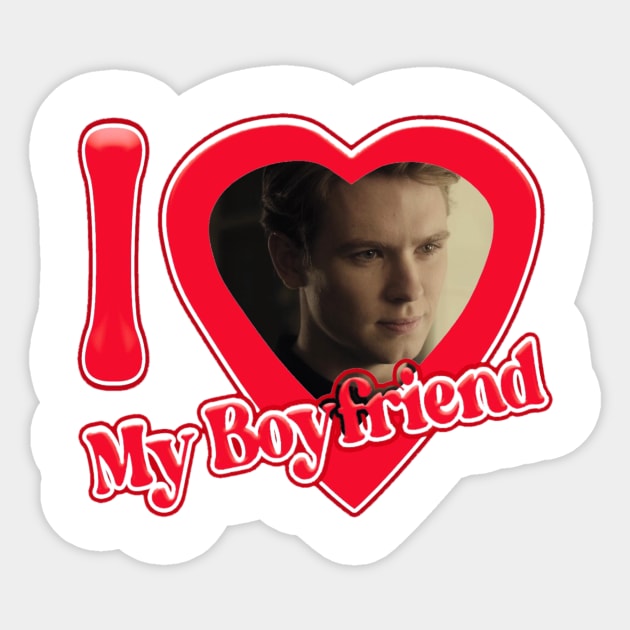 I Heart My Boyfriend - Turner Hayes Sticker by madelinerose67